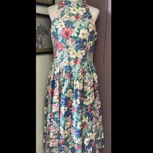 Vintage Floral Lace Open Back Romantic CottageCore